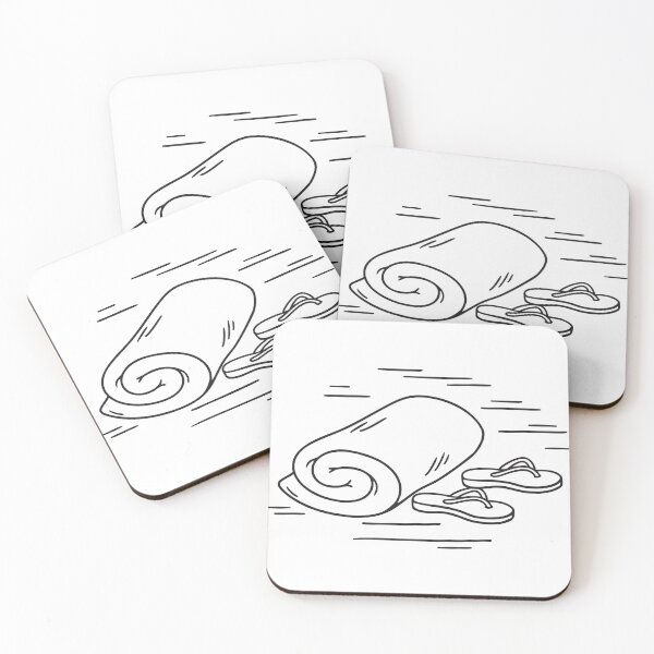 Item preview, A towel resting near a pool edge beside flip flops designed and sold by rasagamastore.