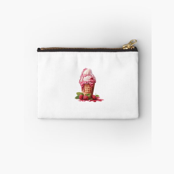 Item preview, "Raspberry ice-cream | Raspberries Sticker | Sweet Berry Aesthetic Art" designed and sold by Mandayartstudio.