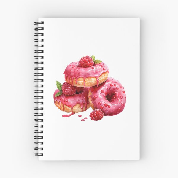 Item preview, "Raspberry Donuts | Raspberries Sticker | Sweet Berry Aesthetic Art" designed and sold by Mandayartstudio.