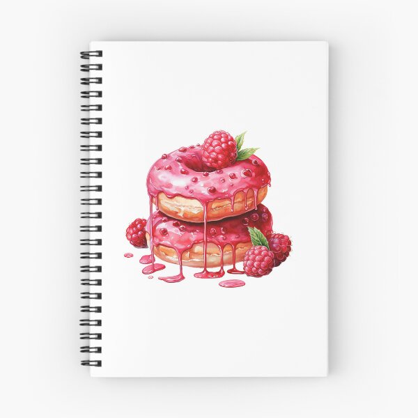 Item preview, "Raspberry Donuts | Raspberries Sticker | Sweet Berry Aesthetic Art" designed and sold by Mandayartstudio.