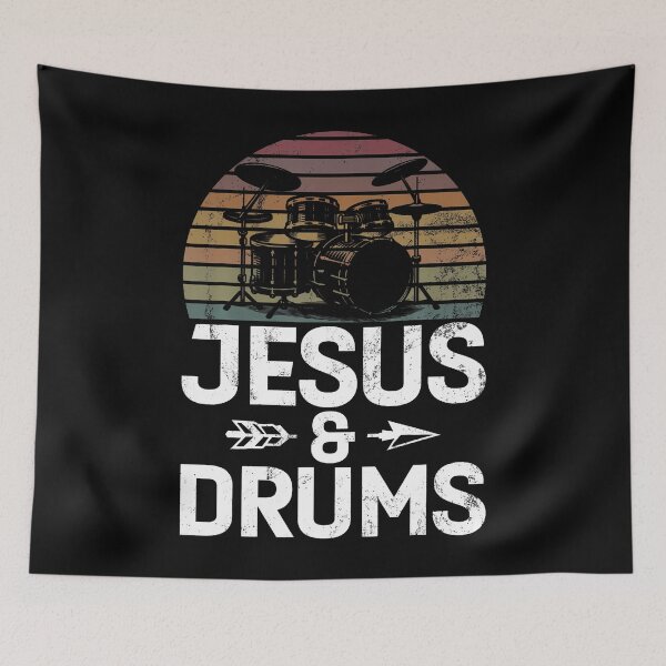 Item preview, Christian Drummer Jesus Drums Drumsticks Faith Worship designed and sold by AdrianaDoria.