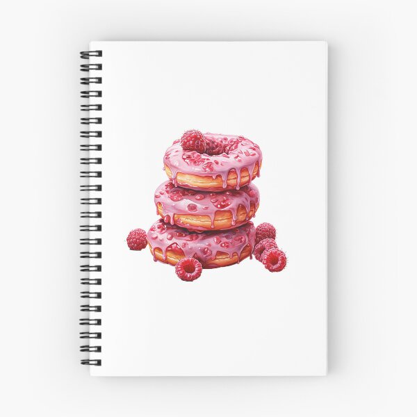 Item preview, "Raspberry Donuts | Raspberries Sticker | Sweet Berry Aesthetic Art" designed and sold by Mandayartstudio.
