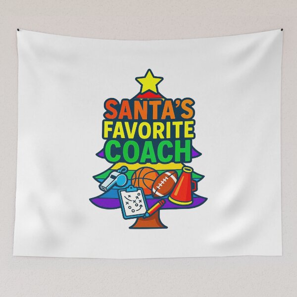 Item preview, Santa’s Favorite ⭐ Coach ⭐ Sports Strategy Style – WHISTLES, PLAYS & SLAY designed and sold by WheelieGdArt.