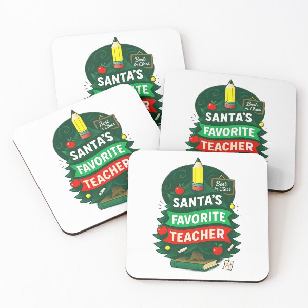 Item preview, SANTA’S FAVORITE ⭐ TEACHER ⭐– BEST IN CLASS & FULL OF CLASS designed and sold by WheelieGdArt.