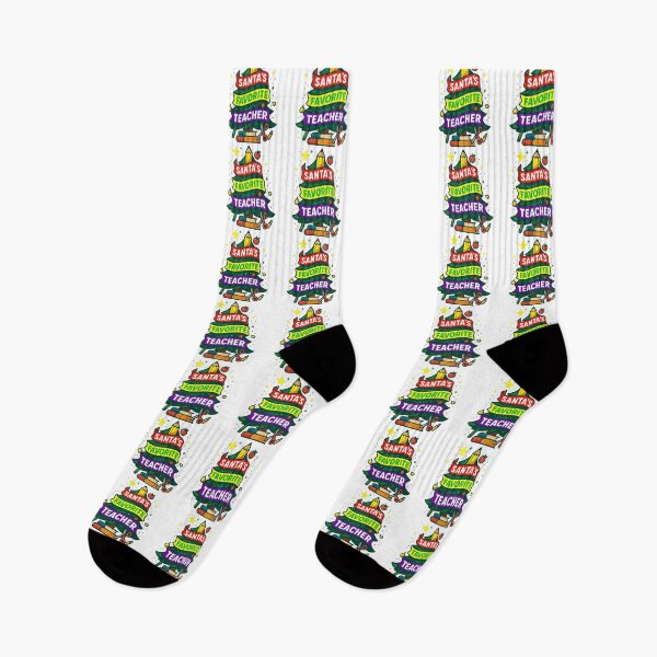 Item preview, SANTA’S FAVORITE ⭐ TEACHER ⭐ – BRIGHT, BOLD & BELOVED designed and sold by WheelieGdArt.