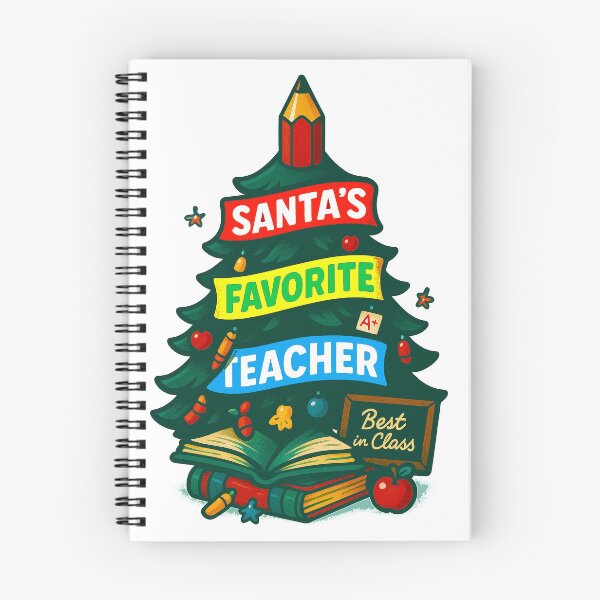 Item preview, SANTA’S FAVORITE ⭐ TEACHER ⭐ – CRAYONS, CLASSROOMS & CHEER designed and sold by WheelieGdArt.