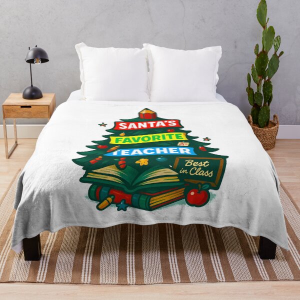 Item preview, SANTA’S FAVORITE ⭐ TEACHER ⭐ – CRAYONS, CLASSROOMS & CHEER designed and sold by WheelieGdArt.
