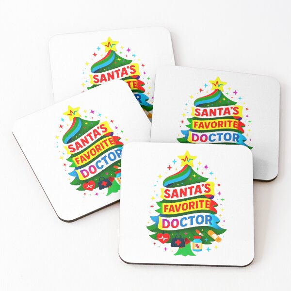 Item preview, Santa’s Favorite ⭐ Doctor ⭐ – Holiday Christmas Tree Design – Healthcare Hero Edition designed and sold by WheelieGdArt.