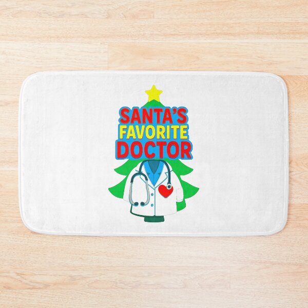 Item preview, Santa’s Favorite ⭐ Doctor ⭐ – Holiday Tree Medical Coat & Stethoscope Edition – Healthcare Hero designed and sold by WheelieGdArt.