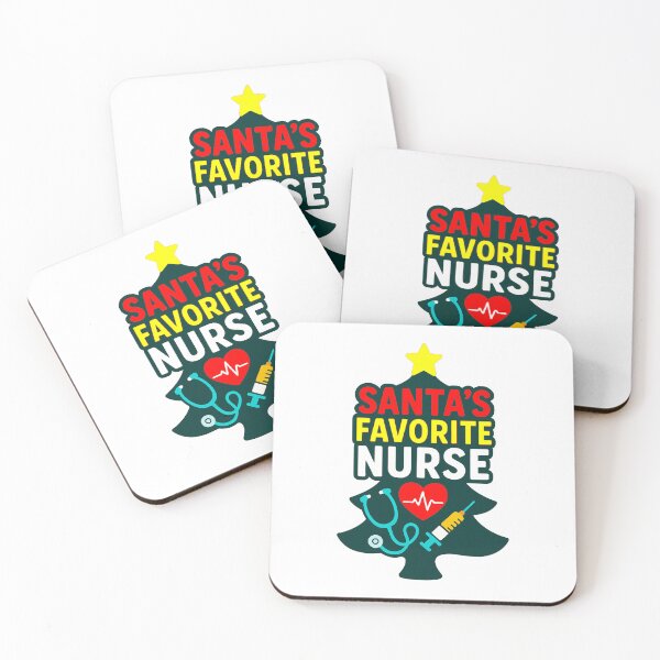Item preview, Santa’s Favorite ⭐ Nurse ⭐ – Holiday Tree Healthcare Hero Edition designed and sold by WheelieGdArt.