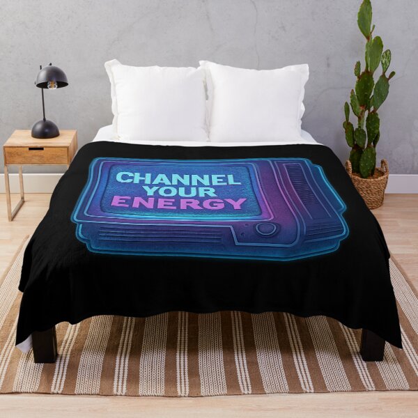 Item preview, Channel Your Energy - Retro Cyberpunk TV Static Design designed and sold by MKreative Studio.