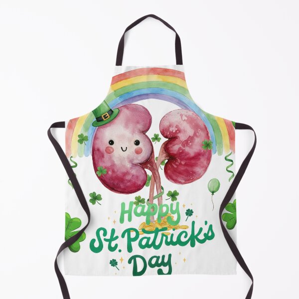 Item preview, Happy St. Patrick's Day. Cute Kidney with Rainbow and Shamrocks designed and sold by Anastasiia Yurevych.