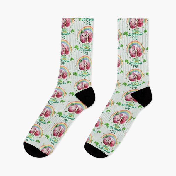 Item preview, Happy St. Patrick's Day. Cute Kidney with Rainbow and Shamrocks designed and sold by Anastasiia Yurevych.