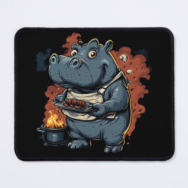 Item preview, Barbecuing Hippo  designed and sold by ClubVacay.