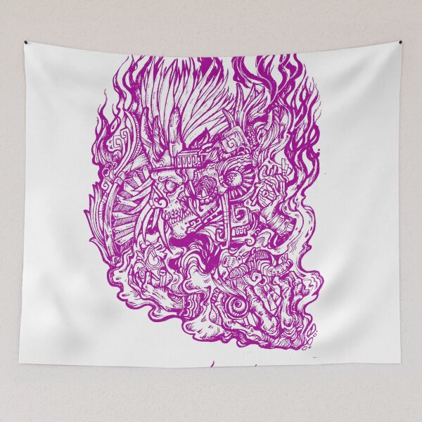 Item preview, Mictlantecuhtli, god of death, purple designed and sold by UrielCalavera.