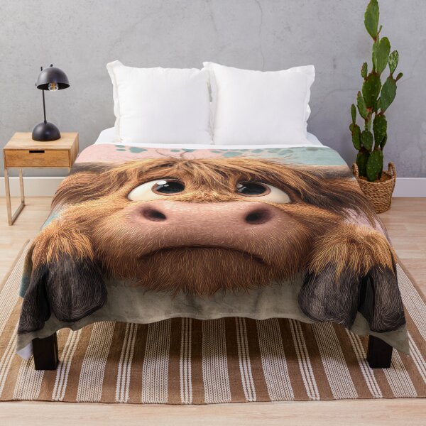 Item preview, Highland Cow Peeking over Wall 01 designed and sold by Elisabeth Lucas.