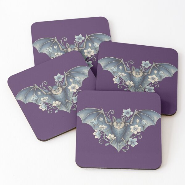 Item preview, Bat With Night Blooms Vintage Nocturnal Illustration designed and sold by BirdsnStuff.