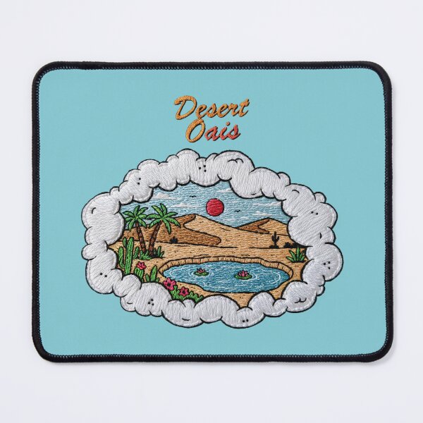 Item preview, "Desert Oasis" Patch Iron-On Vintage Palm Tree and Cactus Applique designed and sold by Neymarzzzz.