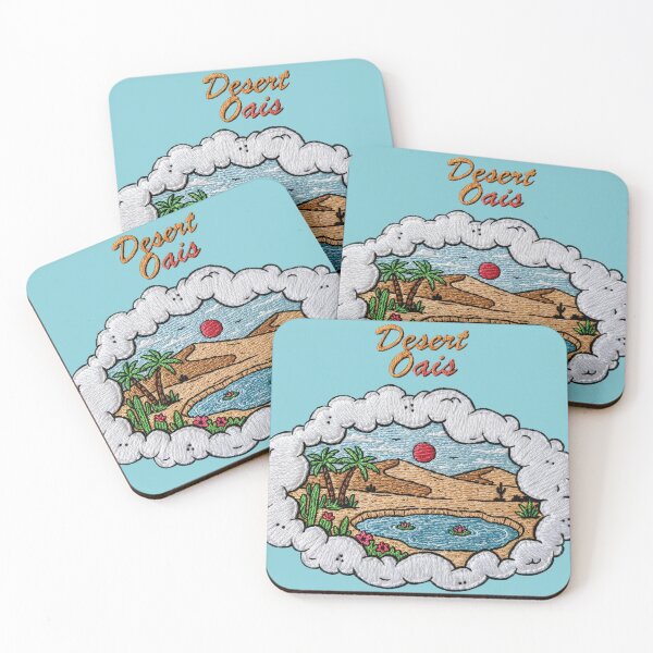 Item preview, "Desert Oasis" Patch Iron-On Vintage Palm Tree and Cactus Applique designed and sold by Neymarzzzz.