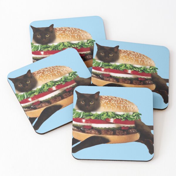 Item preview, Cat Burger: Funny Viral Image of Pets and Fast Food Meme designed and sold by Neymarzzzz.