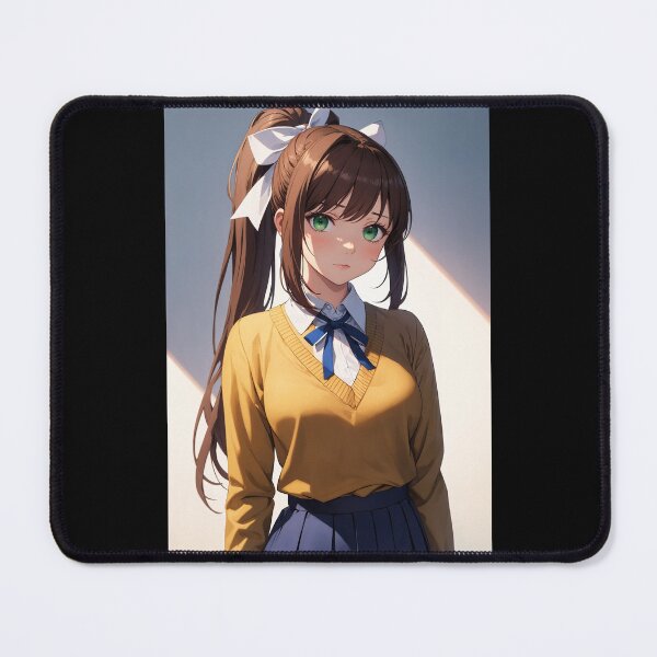 Item preview, Monika DDLC Fan Art: Just Monika High School Girl Portrait designed and sold by iloveanimechibi.