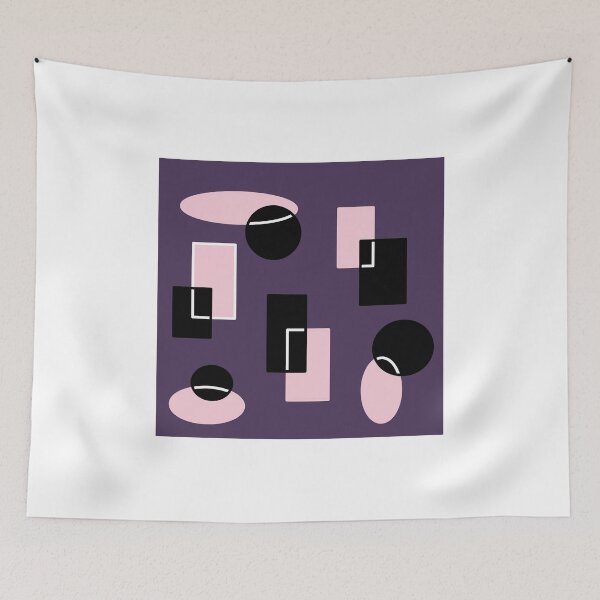 Item preview, Abstract, shapes, ovals and rectangles, Purple EZonThei designed and sold by EZonThei.