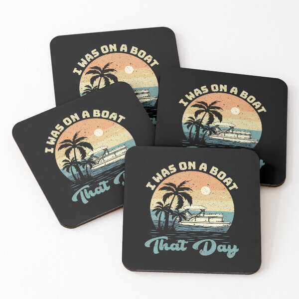 Item preview, I Was On A Boat That Day Vintage Pontoon Boat Summer designed and sold by SharronDawn.