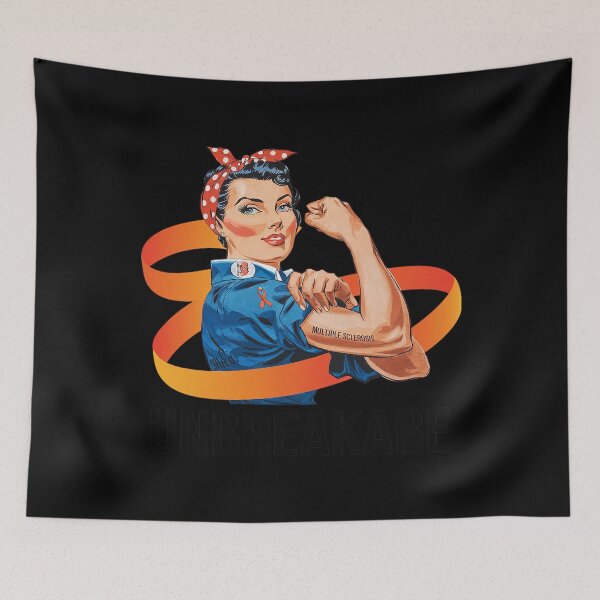 Item preview, MS Warrior Unbreakable Multiple Sclerosis Awareness Women  designed and sold by CombatTask.