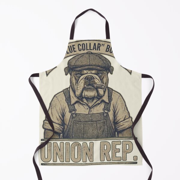 Item preview, The Blue Collar Bulldog - Funny Union Rep Worker Art designed and sold by AdyKurniawan.