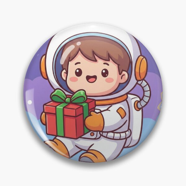 Item preview, Cute Astronaut's Galactic Holiday Gift designed and sold by AddyTae.