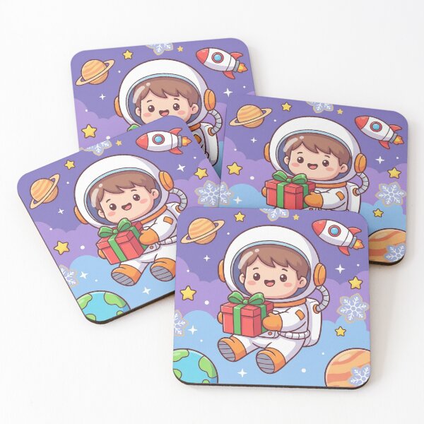 Item preview, Cute Astronaut's Galactic Holiday Gift designed and sold by AddyTae.