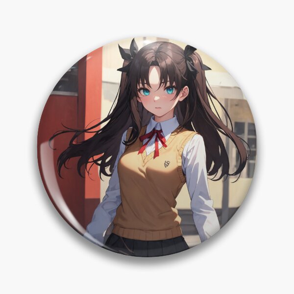 Item preview, Rin Tohsaka Fan Art: Fate Series Twin Tails School Girl designed and sold by iloveanimechibi.