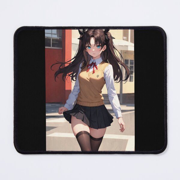 Item preview, Rin Tohsaka Fan Art: Fate Series Twin Tails School Girl designed and sold by iloveanimechibi.