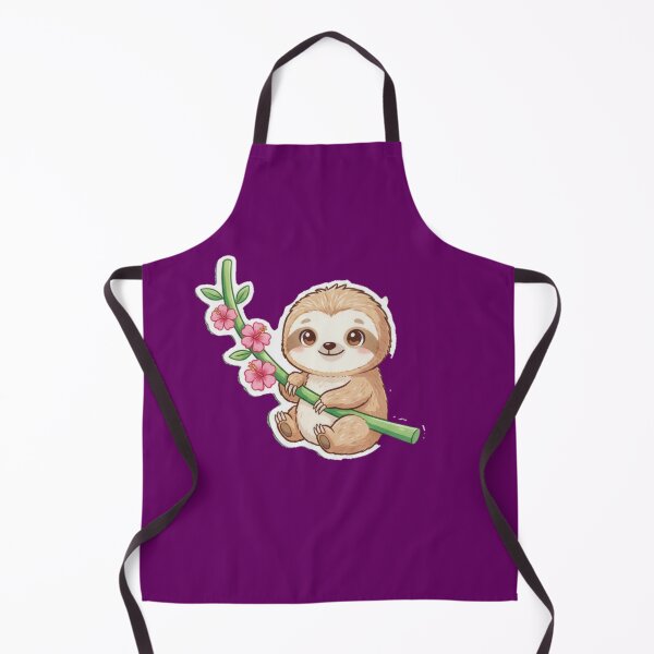 Item preview, Cute Sloth Sticker with Pink Hibiscus Flowers | Tropical Kawaii Decal designed and sold by Ahilwani.
