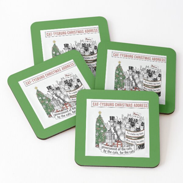 Item preview, Cat-tysburg Christmas Address - Funny Cat Parody Lincoln Gettysburg Christmas Art designed and sold by SammyMorry.
