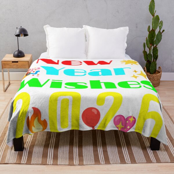 Item preview, Happy New Year 2026 Wishes Colorful Festive Design with Emojis and Sparkles designed and sold by Faali950.