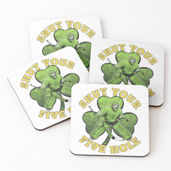Item preview, Funny Irish Hockey Goalie Shut Your Five Hole St. Patrick designed and sold by Tharamon79.