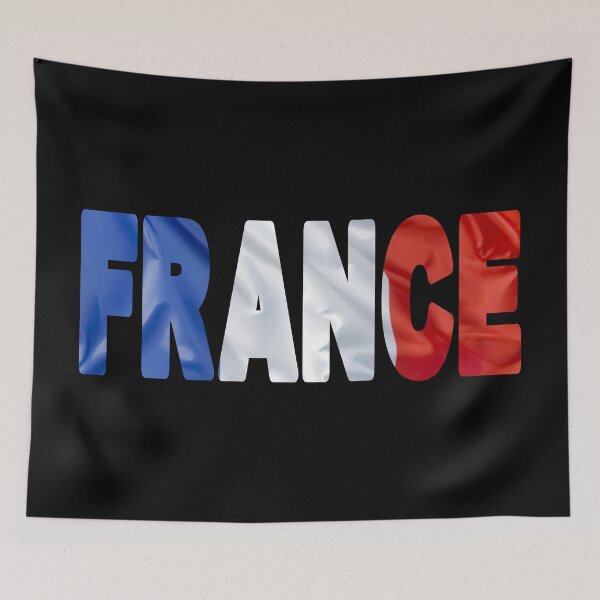 Item preview, FRANCE - Flag Flying in Wind cut to Letters Souvenir Sticker Shirt designed and sold by Adam Gormley.