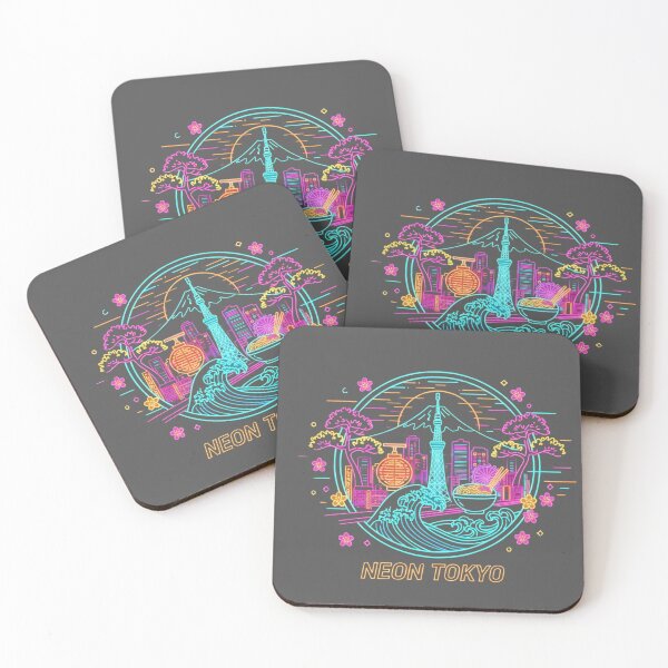 Item preview, Neon Tokyo Night Vibes - Mount Fuji, Skytree, and Great Wave Japanese Cityscape Aesthetic designed and sold by esterter.