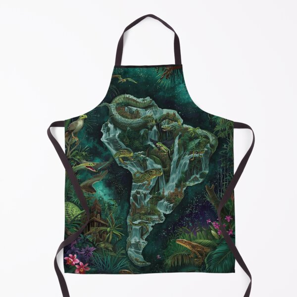 Item preview, Enchanted Amazon Fantasy Map: Surreal South America Jungle with Waterfalls and Wildlife designed and sold by TitanRN.
