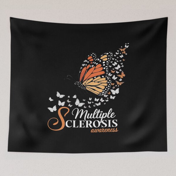 Item preview, Multiple Sclerosis Awareness Butterfly Wear Orange Ribbon designed and sold by MythWoot.