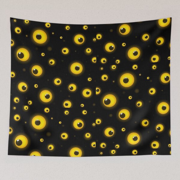 Item preview, Floating Eyes – Playful Glow Watching from the Dark designed and sold by PixelVibe782.
