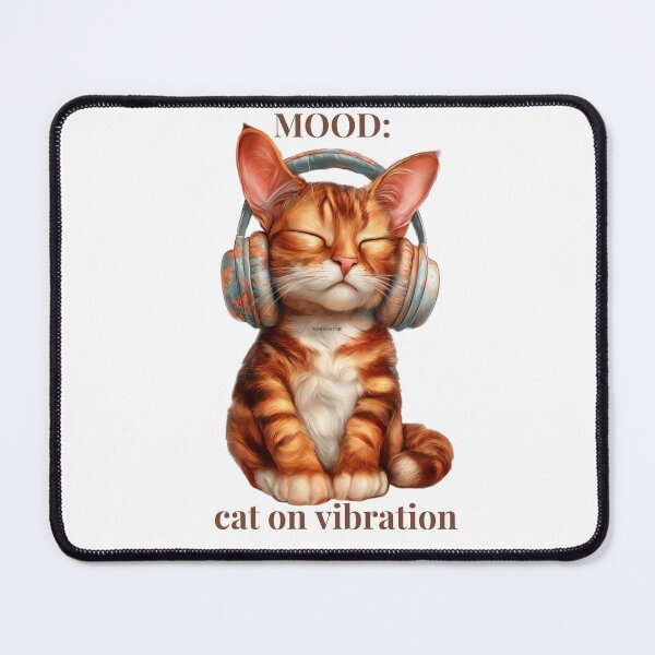 Artikelvorschau, Einfach nur entspannen – Chillige Katze hört Musik? entworfen und verkauft von NUVYStudio.