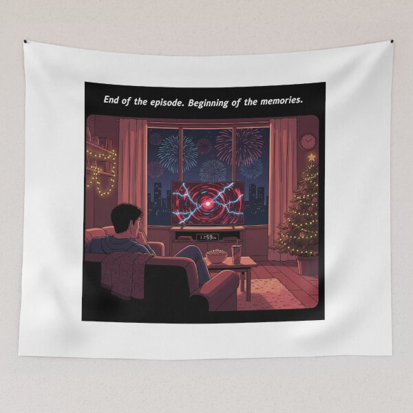 Item preview, Binge Watching Stranger Things Last Episode on Christmas and New Year designed and sold by Fandom Universe.