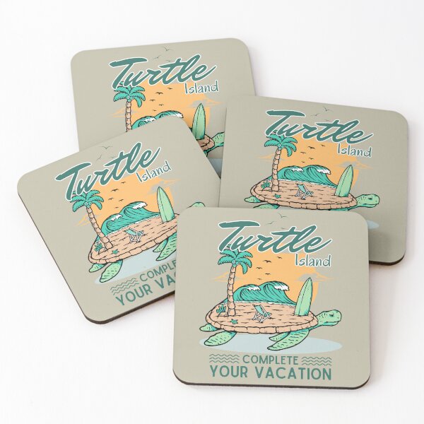 Item preview, Turtle Island – Tropical Vacation Beach Turtle Summer Art designed and sold by MUKUND FASHION DESIGN.