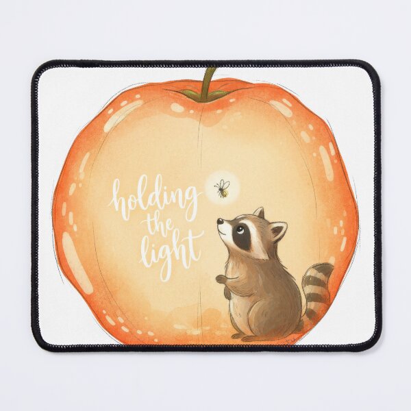 Item preview, Cute Raccoon and Glowing Bee in a Giant Apple designed and sold by SITU art.