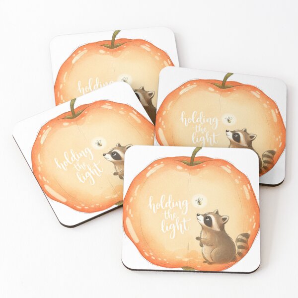 Item preview, Cute Raccoon and Glowing Bee in a Giant Apple designed and sold by SITU art.