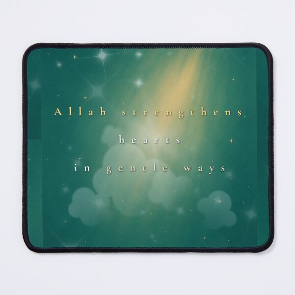 Item preview, Allah Strengthens Hearts in Gentle Ways – Soft Islamic Comfort Quote Art designed and sold by BlessedStudio31.