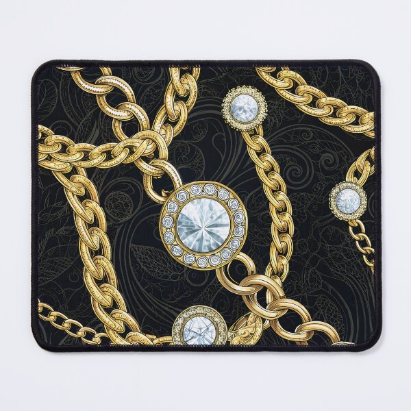 Item preview, Cadena dorada de lujo con patrón de diamantes: diseño barroco vintage sin costuras para tazas, bolsos y decoración mural. designed and sold by CHRONIN.