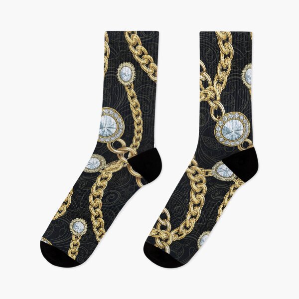 Artikelvorschau, Luxuriöses Goldketten- und Diamantmuster – Nahtloses Vintage-Barock-Design für Tassen, Tragetaschen und Wanddekoration entworfen und verkauft von CHRONIN.